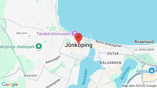Industrilokaler att hyra i Jönköping - kort over placeringen