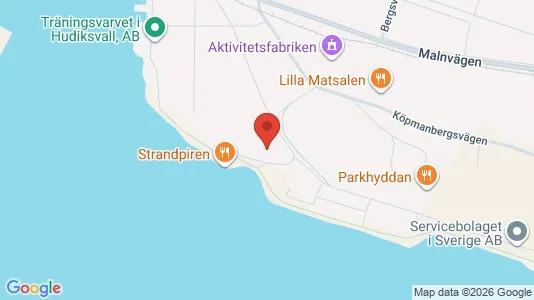 Kontorslokaler att hyra i Hudiksvall - kort over placeringen