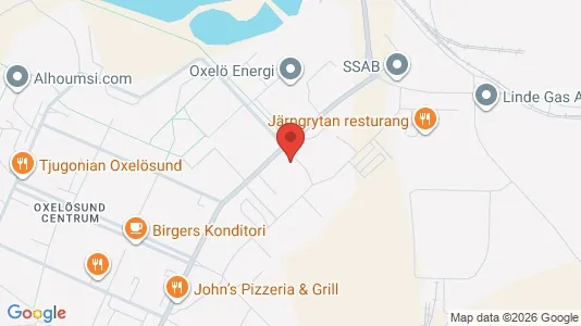 Kontorslokaler att hyra i Oxelösund - kort over placeringen