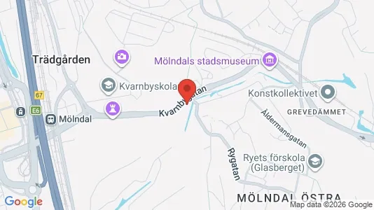 Kontorslokaler att hyra i Mölndal - kort over placeringen