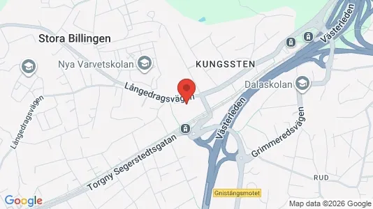 Kontorslokaler att hyra i Göteborg Västra - kort over placeringen