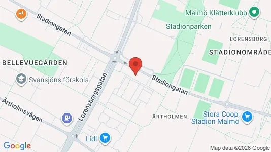 Kontorslokaler att hyra i Hyllie - kort over placeringen