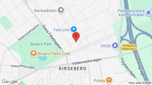 Kontorslokaler att hyra i Kirseberg - kort over placeringen