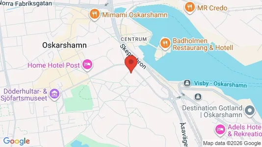 Kontorslokaler att hyra i Oskarshamn - kort over placeringen