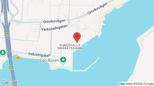Kontorslokaler att hyra i Sundsvall - kort over placeringen