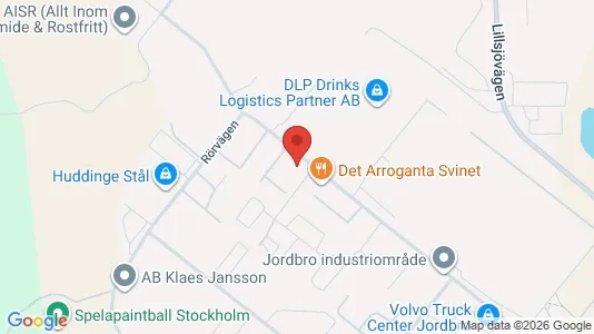 Industrilokaler att hyra i Haninge - kort over placeringen