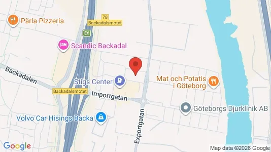 Kontorslokaler att hyra i Göteborg Östra - kort over placeringen