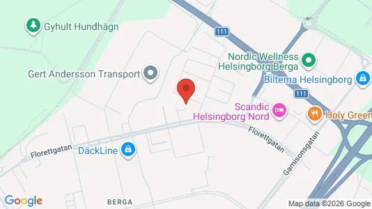Kontorslokaler att hyra i Helsingborg - kort over placeringen