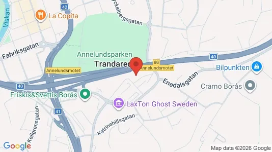 Kontorslokaler att hyra i Borås - kort over placeringen