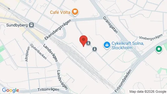 Kontorslokaler att hyra i Solna - kort over placeringen