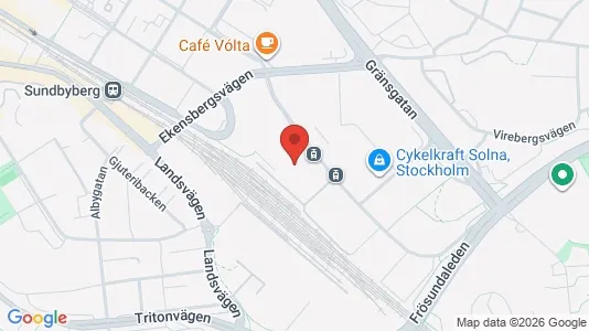 Kontorslokaler att hyra i Solna - kort over placeringen