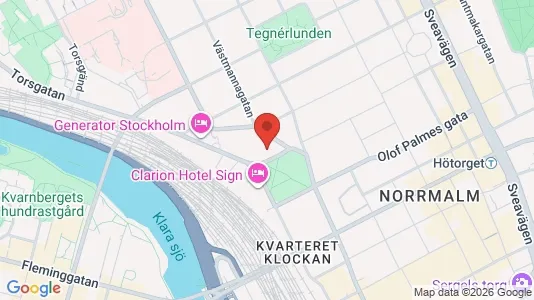 Kontorslokaler att hyra i Stockholm Innerstad - kort over placeringen