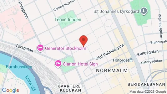 Kontorslokaler att hyra i Stockholm Innerstad - kort over placeringen