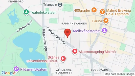 Kontorslokaler att hyra i Malmö Centrum - kort over placeringen