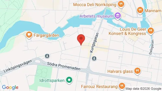 Kontorslokaler att hyra i Norrköping - kort over placeringen