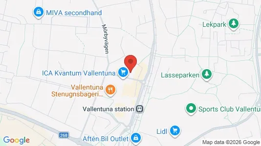Kontorslokaler att hyra i Vallentuna - kort over placeringen