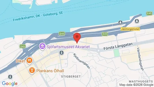 Kontorslokaler att hyra i Majorna-Linné - kort over placeringen