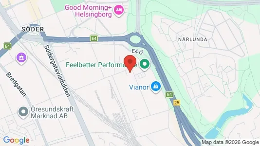 Kontorslokaler att hyra i Helsingborg - kort over placeringen