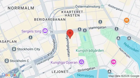 Kontorslokaler att hyra i Stockholm Innerstad - kort over placeringen