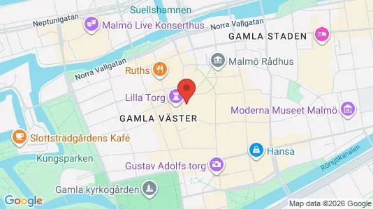 Kontorslokaler att hyra i Malmö Centrum - kort over placeringen