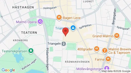 Kontorslokaler att hyra i Malmö Centrum - kort over placeringen