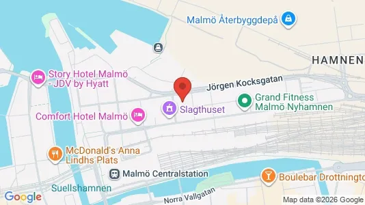 Kontorslokaler att hyra i Malmö Centrum - kort over placeringen