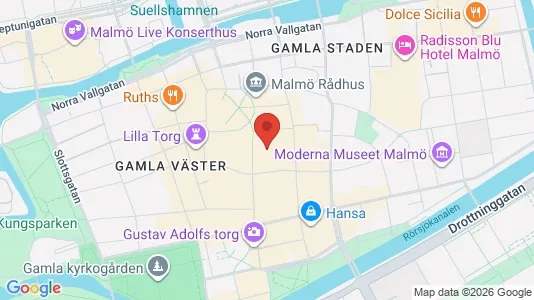 Kontorslokaler att hyra i Malmö Centrum - kort over placeringen