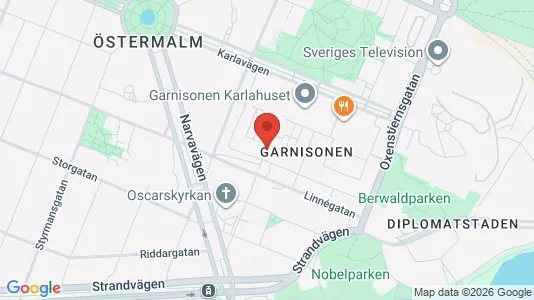 Kontorslokaler att hyra i Östermalm - kort over placeringen