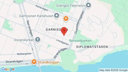 Kontorslokaler att hyra i Östermalm - kort over placeringen