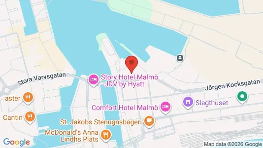 Kontorslokaler att hyra i Malmö Centrum - kort over placeringen