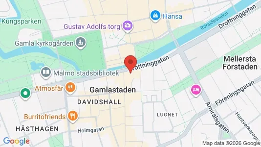Kontorslokaler att hyra i Malmö Centrum - kort over placeringen