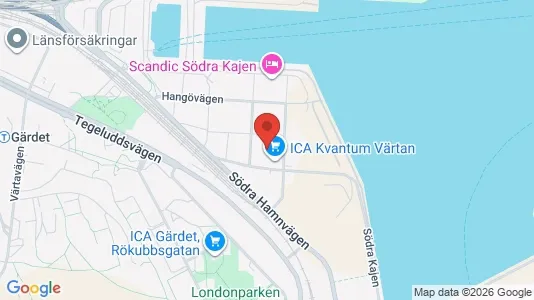 Kontorslokaler att hyra i Gärdet/Djurgården - kort over placeringen