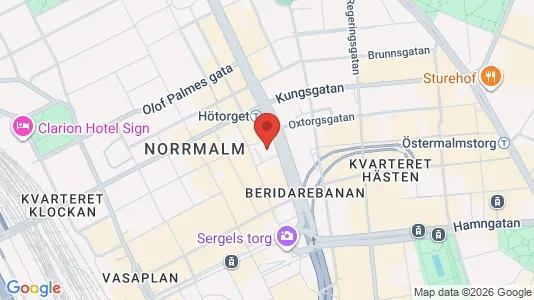 Kontorslokaler att hyra i Stockholm Innerstad - kort over placeringen