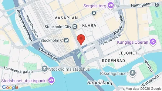 Kontorslokaler att hyra i Stockholm Innerstad - kort over placeringen