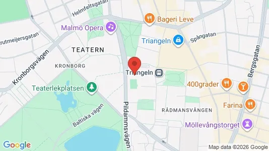 Kontorslokaler att hyra i Malmö Centrum - kort over placeringen