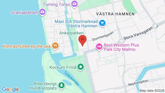 Kontorslokaler att hyra i Malmö Centrum - kort over placeringen