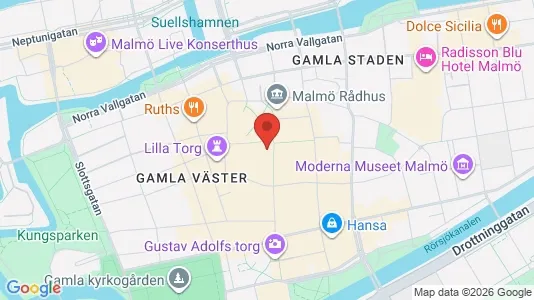 Kontorslokaler att hyra i Malmö Centrum - kort over placeringen