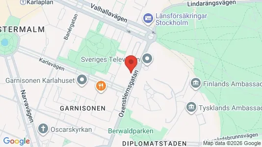 Kontorslokaler att hyra i Gärdet/Djurgården - kort over placeringen