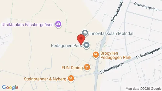 Kontorslokaler att hyra i Mölndal - kort over placeringen