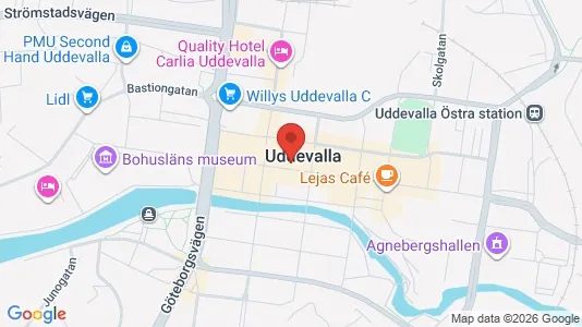 Kontorslokaler att hyra i Uddevalla - kort over placeringen