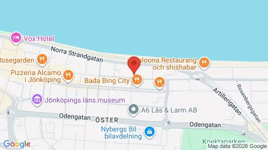 Kontorslokaler att hyra i Jönköping - kort over placeringen