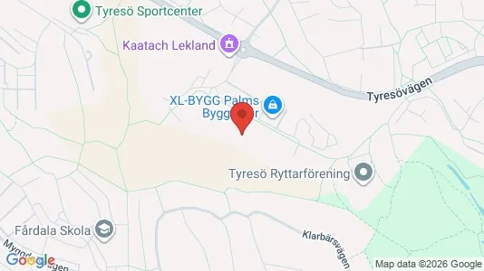 Kontorslokaler att hyra i Tyresö - kort over placeringen