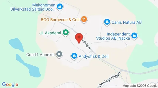 Industrilokaler att hyra i Nacka - kort over placeringen