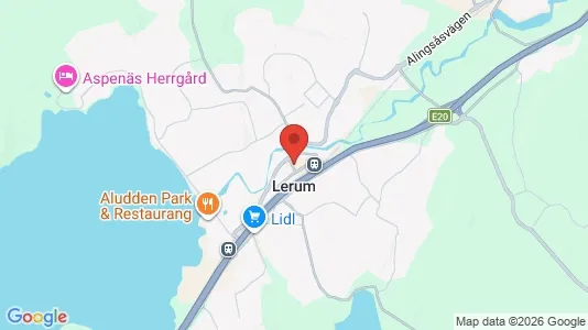 Kontorslokaler att hyra i Lerum - kort over placeringen