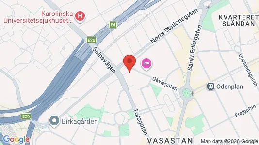 Kontorslokaler att hyra i Vasastan - kort over placeringen