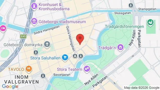 Kontorslokaler att hyra i Göteborg Centrum - kort over placeringen