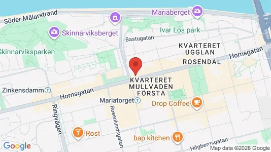 Kontorslokaler att hyra i Södermalm - kort over placeringen