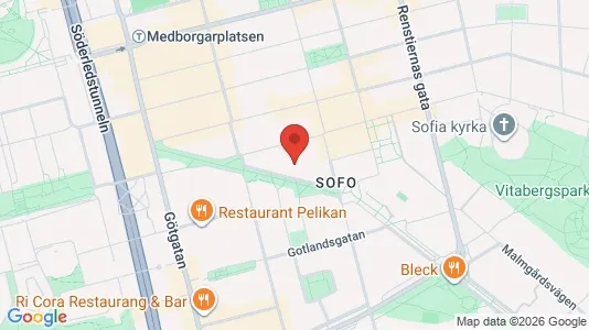Kontorslokaler att hyra i Södermalm - kort over placeringen