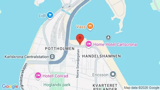 Kontorslokaler att hyra i Karlskrona - kort over placeringen