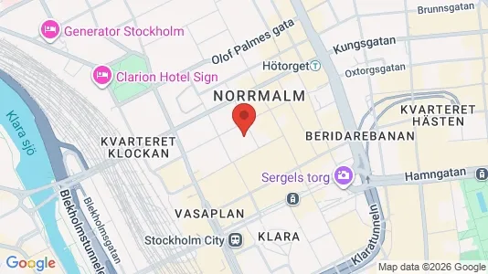 Kontorslokaler att hyra i Stockholm Innerstad - kort over placeringen